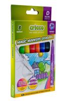 Pisaki wymazywalne magiczne 7+1 kolorów CRICCO. Wydawca: Cricco. SmakLiter.pl Opakowanie Pisaki wymazywalne magiczne 7+1 kolorów CRICCO