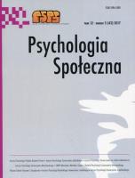 Opakowanie Psychologia Społeczna Tom 12 Nr 3 (42 )2017