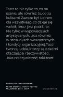 Teatr świata świat teatru Felietony 2016-2017. Autor: Orzechowski Krzysztof. SmakLiter.pl Okładka książki Teatr świata świat teatru Felietony 2016-2017