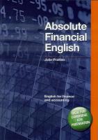 Absolute Financial English B2-C1 +CD. Autor: Pratten Julie. SmakLiter.pl Okładka książki Absolute Financial English B2-C1 +CD