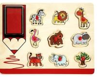 Opakowanie Drewniana układanka ze stemplami Playme