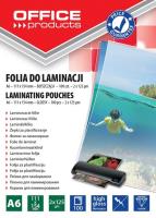 Folia do laminowania OFFICE PRODUCTS A6, 2x125mikr., błyszcząca, 100szt., transparentna. Wydawca: PBS Connect Polska. SmakLiter.pl Opakowanie Folia do laminowania OFFICE PRODUCTS A6, 2x125mikr., błyszcząca, 100szt., transparentna