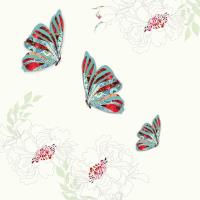 Opakowanie Karnet Swarovski kwadrat 3 motyle