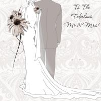 Opakowanie Karnet Swarovski kwadrat CL0107 Ślub para młoda