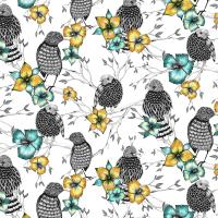 Opakowanie Karnet Swarovski kwadrat Etniczne białe ptaki