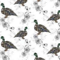 Opakowanie Karnet Swarovski kwadrat Etniczne kaczki