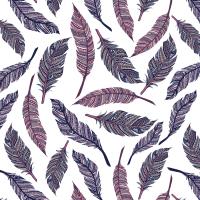 Opakowanie Karnet Swarovski kwadrat Etniczne pióra