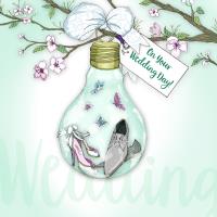 Okładka książki Karnet Swarovski kwadrat Ślub żarówka