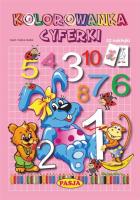 Kolorowanka Cyferki. Autor: Halina Gołek. SmakLiter.pl Okładka książki Kolorowanka Cyferki
