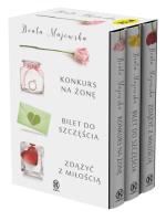 Konkurs na żonę / Bilet do szczęścia / Zdążyć z miłością. Autor: Beata Majewska. SmakLiter.pl Okładka książki Konkurs na żonę / Bilet do szczęścia / Zdążyć z miłością