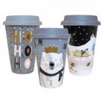 Opakowanie Kubek z przykrywką 400ml szary