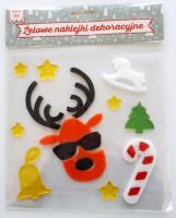 Opakowanie Naklejki żelowe Renifer