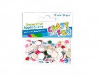 Opakowanie Ozdoba dekoracyjna kolorowe oczy 12mm 80el