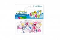 Opakowanie Ozdoba dekoracyjna kolorowe oczy 15mm 60el