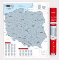Polska mapa zdrapka 1:1 500 000. Autor:   Praca zbiorowa. SmakLiter.pl Okładka książki Polska mapa zdrapka 1:1 500 000