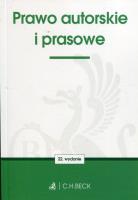 Prawo autorskie i prasowe. Wydawca: C.H. Beck. SmakLiter.pl Opakowanie Prawo autorskie i prasowe