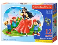 Puzzle 12 maxi konturowe.:Snow White's Song/ B-120192. Autor: Castor. SmakLiter.pl Okładka książki Puzzle 12 maxi konturowe.:Snow White's Song/ B-120192