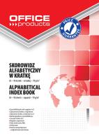 Skorowidz OFFICE PRODUCTS A5 w kratkę. Wydawca: PBS Connect Polska. SmakLiter.pl Opakowanie Skorowidz OFFICE PRODUCTS A5 w kratkę