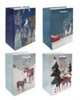 Opakowanie Torebki prezentowe 18x33 12szt Renifer
