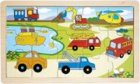Opakowanie Układanka drewniana Samochody