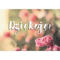 Opakowanie A Kartka składana - Dziękuję RÓŻA