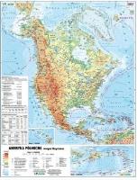 Ameryka PN 1:18 000 000 mapa pol.i fiz. ścienna. Autor: praca zbiorowa. SmakLiter.pl Okładka książki Ameryka PN 1:18 000 000 mapa pol.i fiz. ścienna