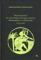 Animal Sacrifice in Ancient Greece. Proceedings.... Autor: Krzysztof Bielawski. SmakLiter.pl Okładka książki Animal Sacrifice in Ancient Greece. Proceedings...