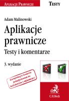 Okładka książki Aplikacje prawnicze Testy i komentarze