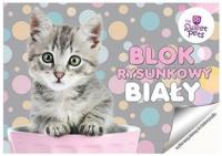 Opakowanie Blok rysunkowy biały A4 20 kartek Sweet Pets Kot 10 sztuk