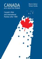 Canada as a selective power. Autor: Gabryś Marcin, Soroka Tomasz. SmakLiter.pl Okładka książki Canada as a selective power