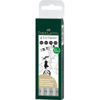 Cienkopis Ecco Pigment 4 sztuki. Wydawca: Faber-Castell. SmakLiter.pl Opakowanie Cienkopis Ecco Pigment 4 sztuki