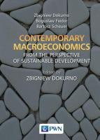 Contemporary macroeconomics from the perspective of sustainable development. Autor: Dokurno Zbigniew, Fiedor Bogusław, Scheuer Bartosz. SmakLiter.pl Okładka książki Contemporary macroeconomics from the perspective of sustainable development