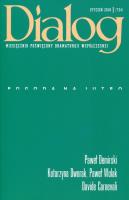 Dialog 2018/01 (734) Pogoda na jutro. Wydawca: Wydawnictwo Dialog. SmakLiter.pl Opakowanie Dialog 2018/01 (734) Pogoda na jutro