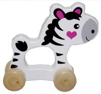 Opakowanie Drewniane zwierzątko do pchania Zebra
