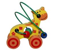 Opakowanie Drewniane zwierzątko do pchania Żyrafa