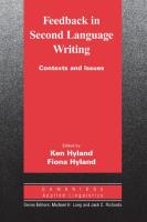 Okładka książki Feedback in Second Language Writing