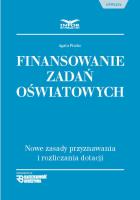 Finansowanie zadań oświatowych. Autor: Agata Piszko. SmakLiter.pl Okładka książki Finansowanie zadań oświatowych