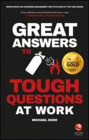 Great Answers to Tough Questions at Work. Autor: Dodd Michael. SmakLiter.pl Okładka książki Great Answers to Tough Questions at Work