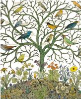 Opakowanie Karnet 17x14cm z kopertą Birds of Many Climes textile design