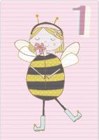 Opakowanie Karnet B6 z kopertą Urodziny 1 dziewczynka