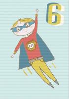 Opakowanie Karnet B6 z kopertą Urodziny 6 chłopiec