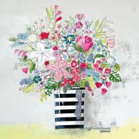 Opakowanie Karnet kwadrat z kopertą Stripy Vase