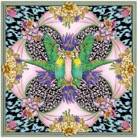 Opakowanie Karnet kwadrat z kopertą Tropical Parrots