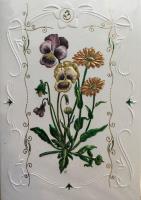 Okładka książki Karnet kwiaty bratki 12x18 + koperta