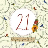 Opakowanie Karnet Swarovski kwadrat Urodziny 21