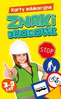 Karty edukacyjne Znaki drogowe. Autor: Opracowanie zbiorowe. SmakLiter.pl Okładka książki Karty edukacyjne Znaki drogowe