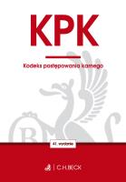 Kodeks postępowania karnego. Autor: opracowanie redakcyjne. SmakLiter.pl Okładka książki Kodeks postępowania karnego
