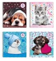 Opakowanie Kołonotatnik na spirali 80 kartek The Sweet Pets 8 sztuk mix