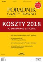 Koszty 2018 po zmianach. Autor: Krywan Tomasz. SmakLiter.pl Okładka książki Koszty 2018 po zmianach
