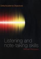 Listening and Note-Taking Skills + CD. Autor: Thompson Michale. SmakLiter.pl Okładka książki Listening and Note-Taking Skills + CD